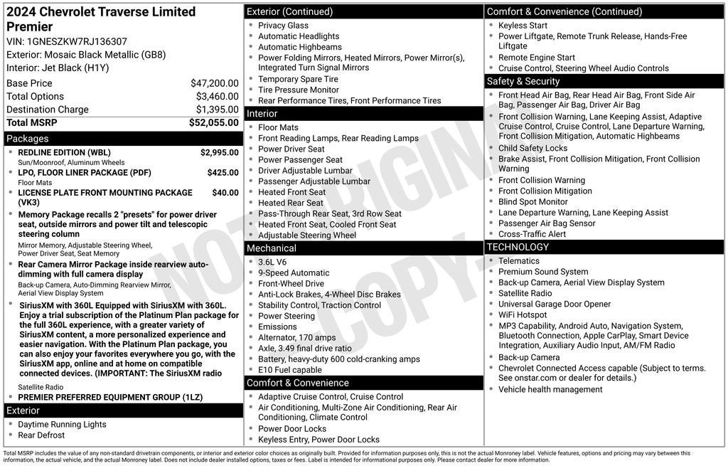 chevrolet traverse limited 2024 1GNESZKW7RJ136307 image chevrolet traverse limited 2024 1GNESZKW7RJ136307 image
